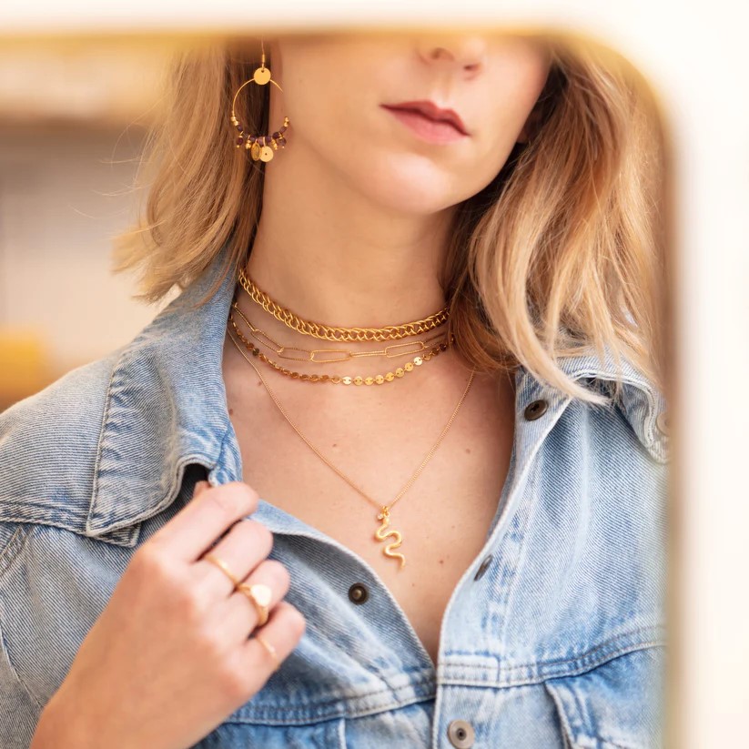 [201.ELINE-N-G] ELINE - COLLIER | Gold