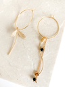 LIBIE - BOUCLES D'OREILLES | Gold Black