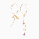 LIBIE - EARRINGS | Gold Fuchsia