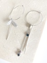 LIBIE - BOUCLES D'OREILLES | Silver Black