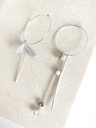 LIBIE - OORBELLEN | Silver Howlite