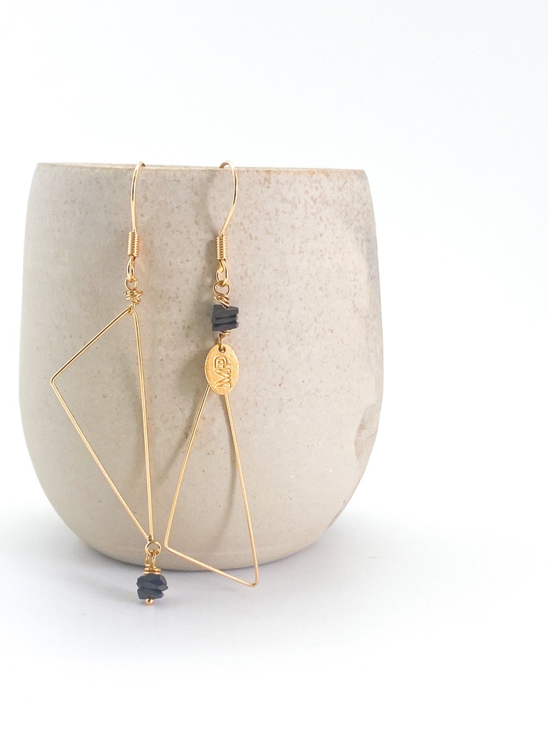 [201.MEI-GG] MEI - BOUCLES D'OREILLES | Gold Gold