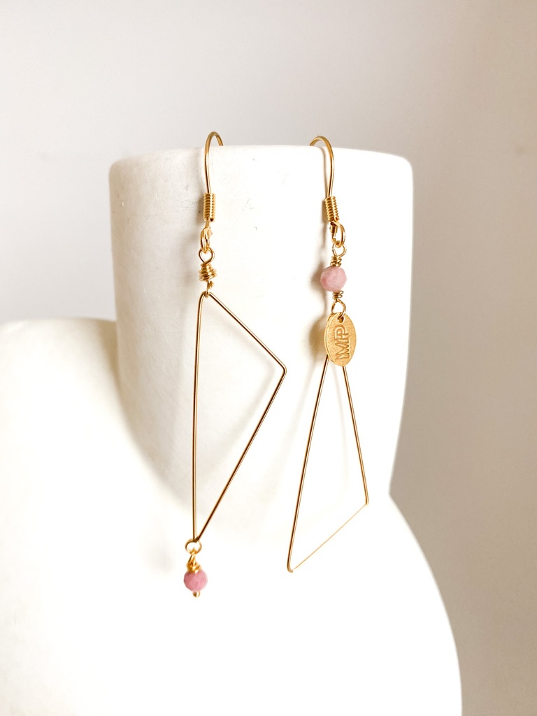 [201.MEI-GP] MEI - BOUCLES D'OREILLES | Gold Pink