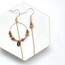 MP - BOUCLES D'OREILLES | Gold Sand Pink