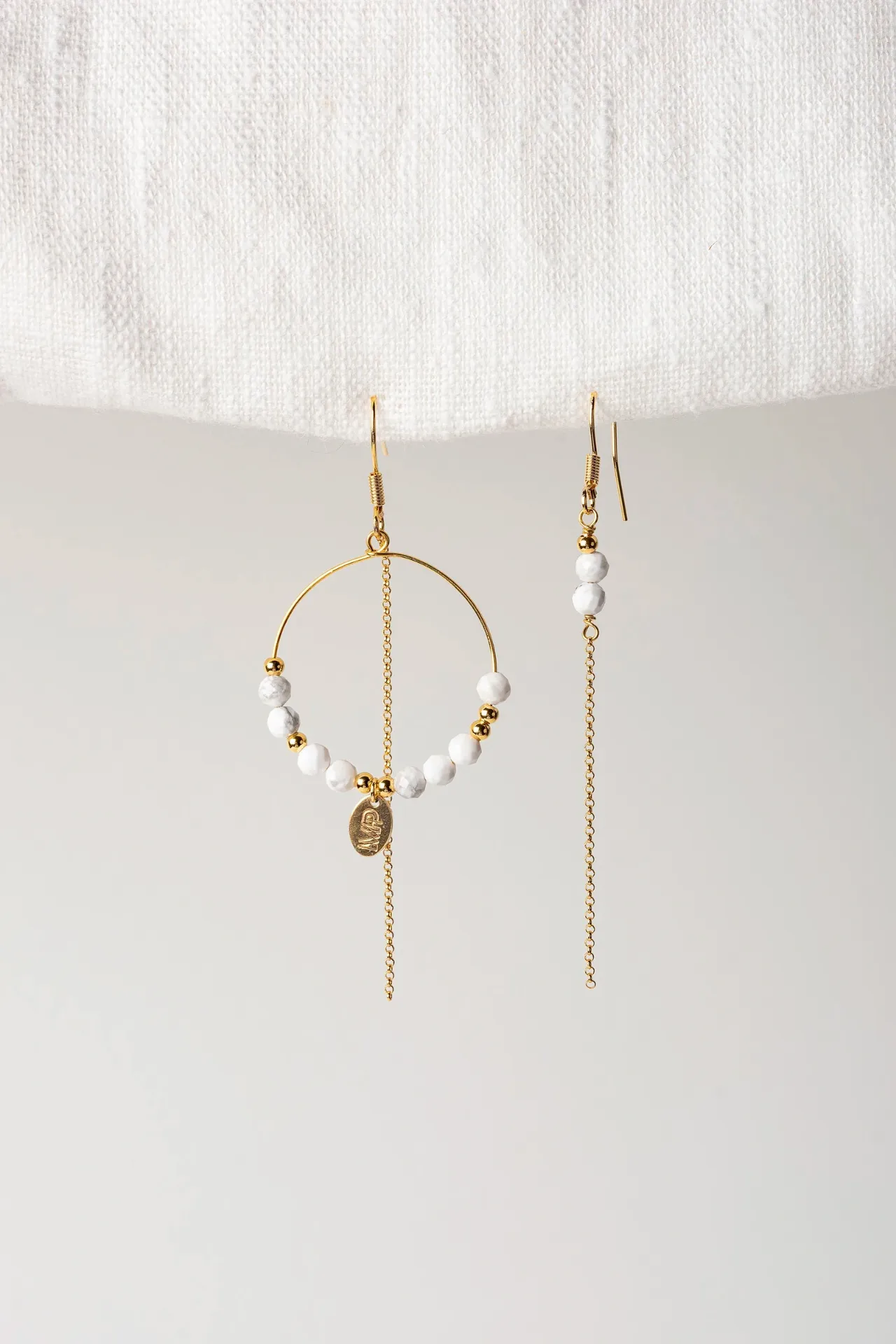 MP - BOUCLES D'OREILLES | Gold White