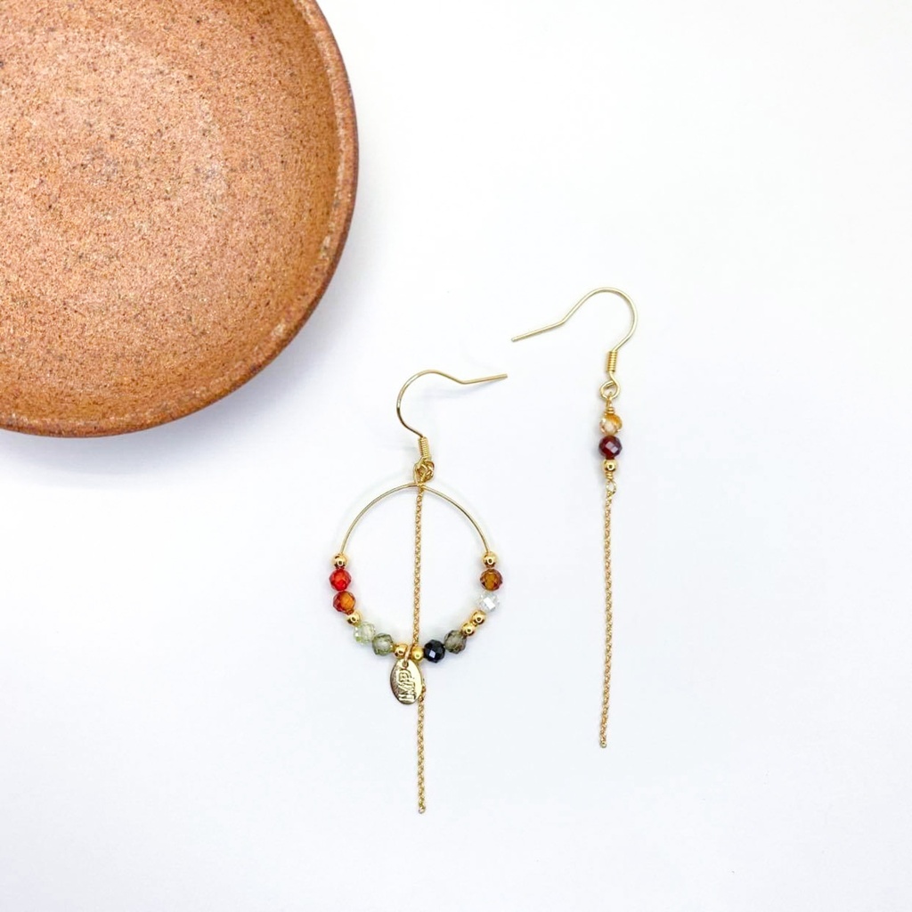 [201.MP-GZ] MP - BOUCLES D'OREILLES | Gold Multicolor