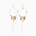 AICHA - BOUCLES D'OREILLES | Gold Light Green