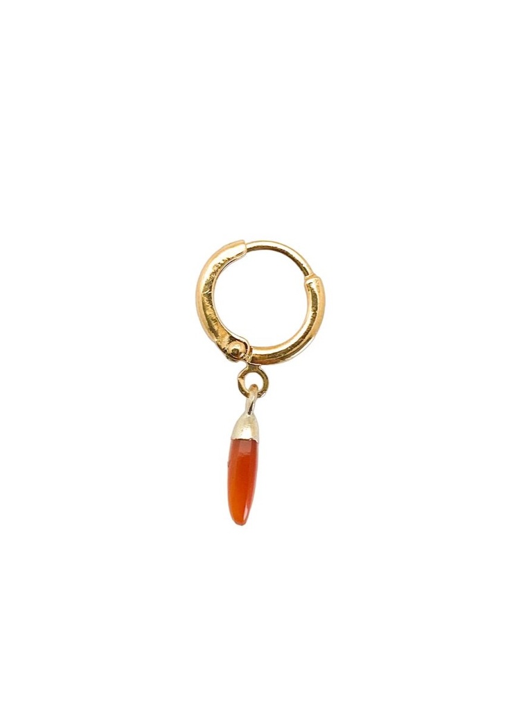 [202.EMBLEME-GCO] EMBLEME - MONO BOUCLE | Gold Cornaline