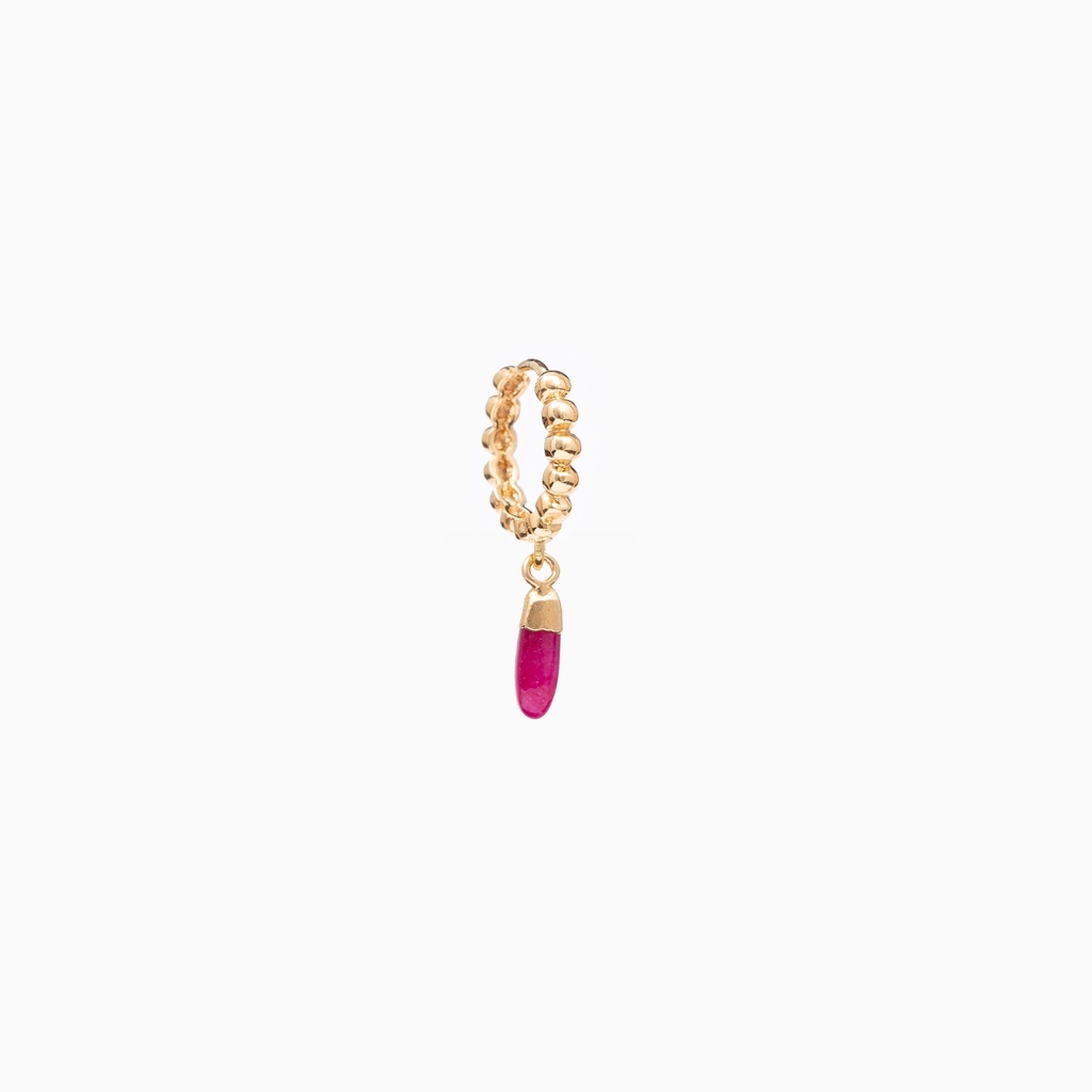 EMBLEME - MONO BOUCLE | Gold Rubis