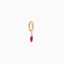 EMBLEME - SINGLE OORBEL | Gold Rubis