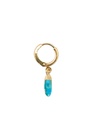 EMBLEME - SINGLE OORBEL | Gold Turquoise