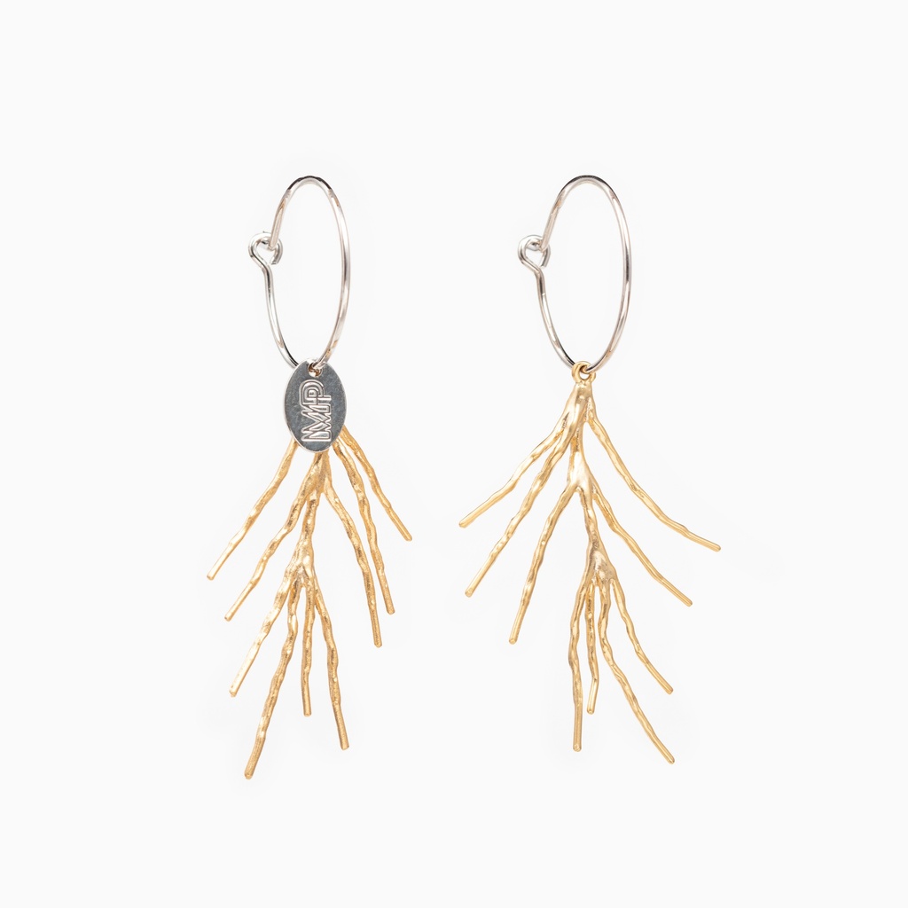 [202.PALM-S/G] PALM - BOUCLES D'OREILLES | Gold Silver