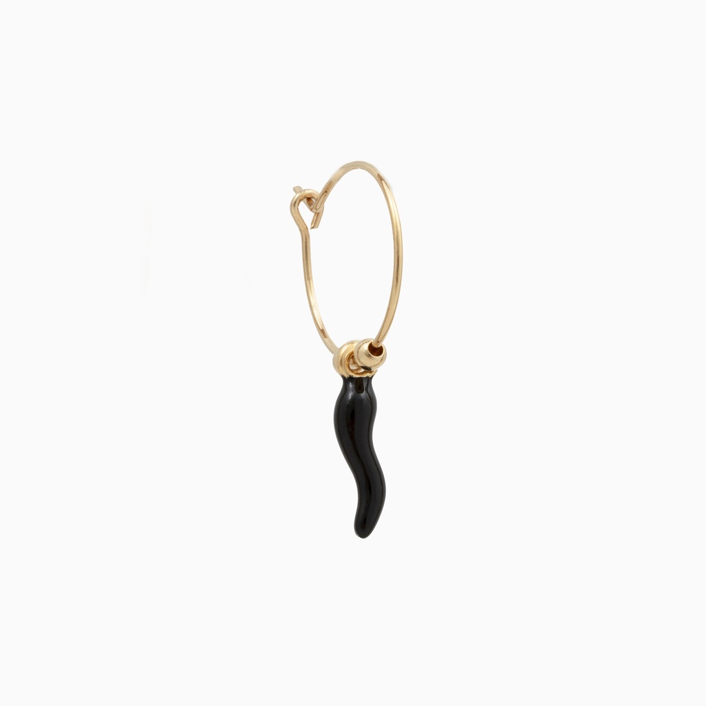 PIMENT - SINGLE EARRING | Gold Black