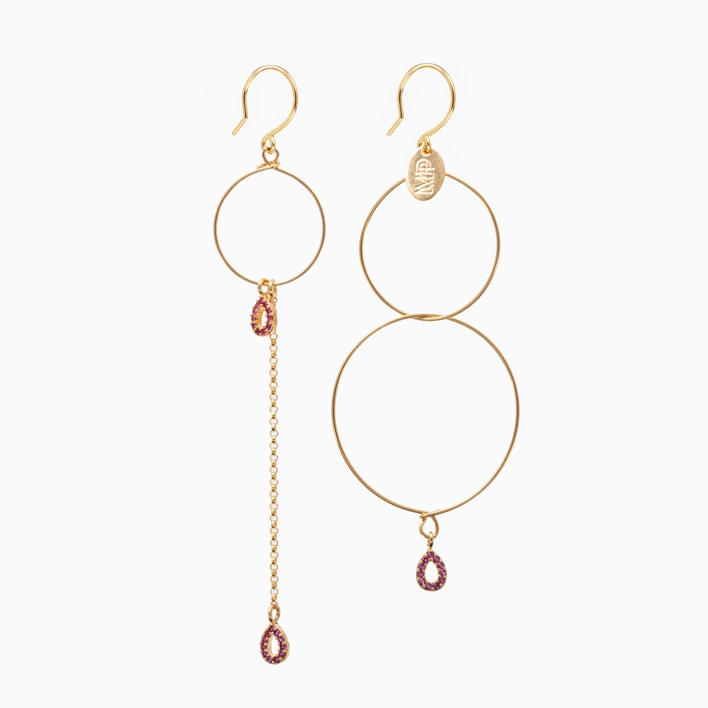 [211.ALBA-E-GP] ALBA - BOUCLES D'OREILLE | Gold Pink