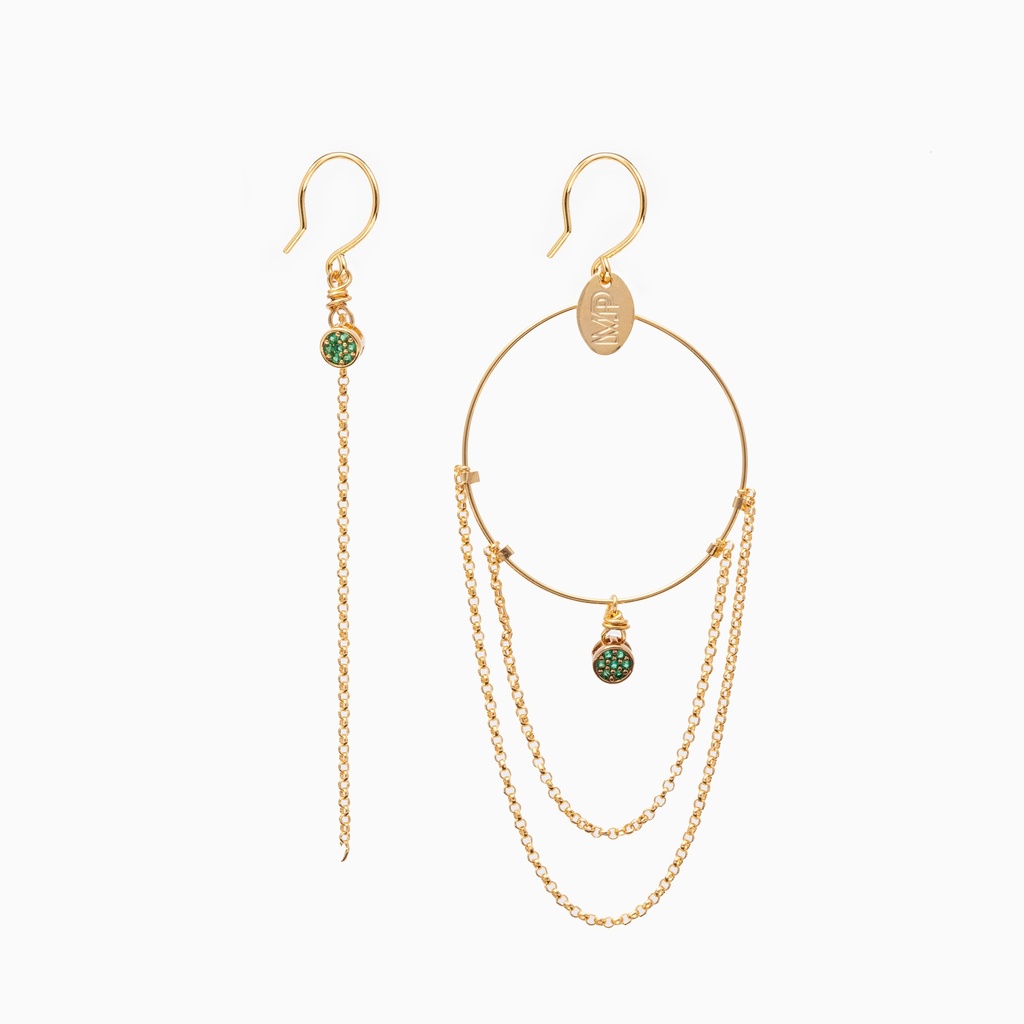 MARGA - EARRINGS | Gold Green