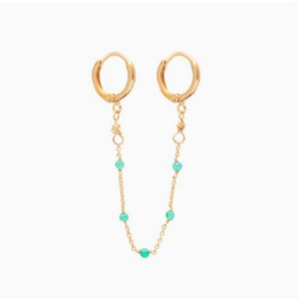 [211.RIVE/M-GGR] RIVE - SINGLE EARRING | Gold Green