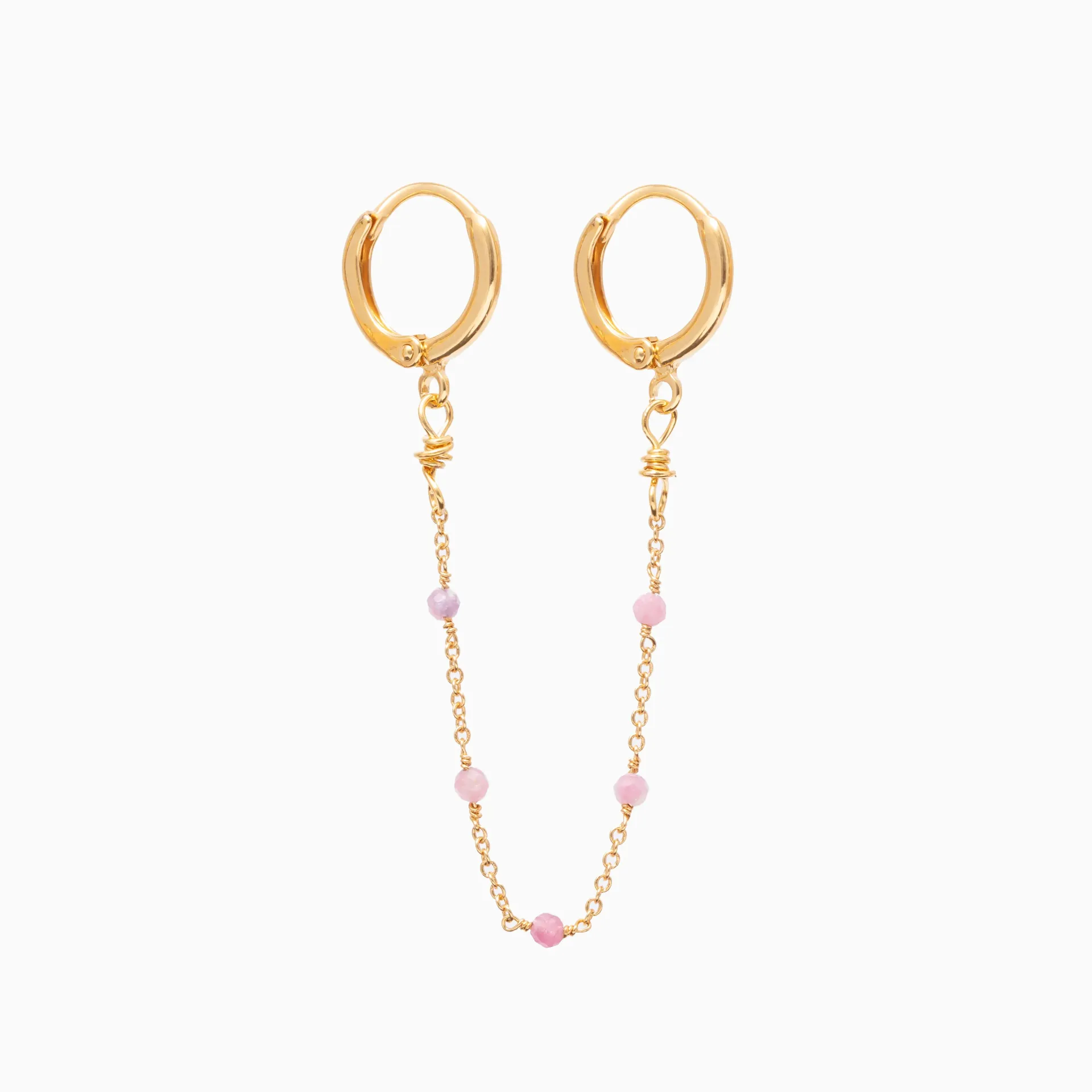 RIVE - SINGLE EARRING | Gold Pink