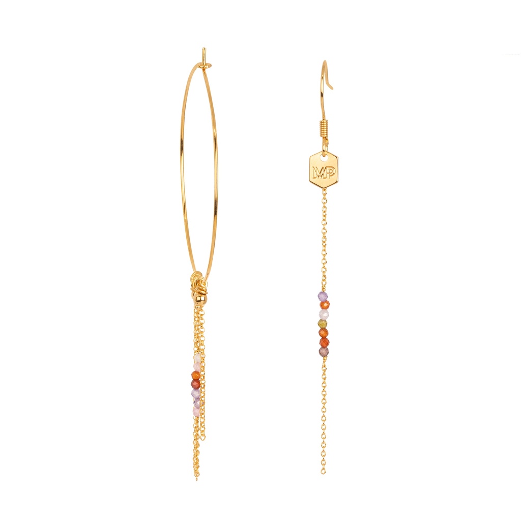 LOU - EARRINGS | Gold Zircon