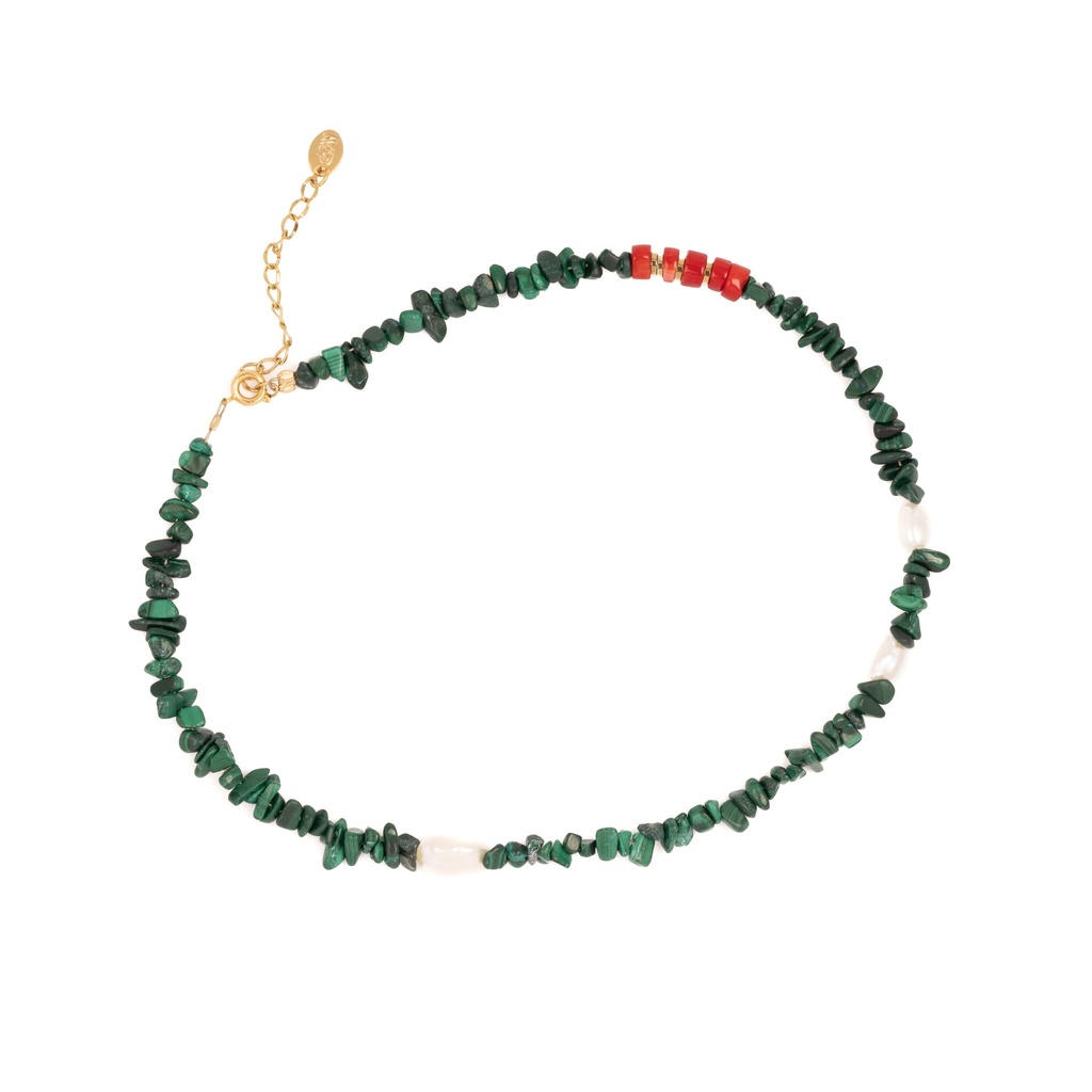 [212.MOANA-N-GGR] MOANA - NECKLACE | Gold Green