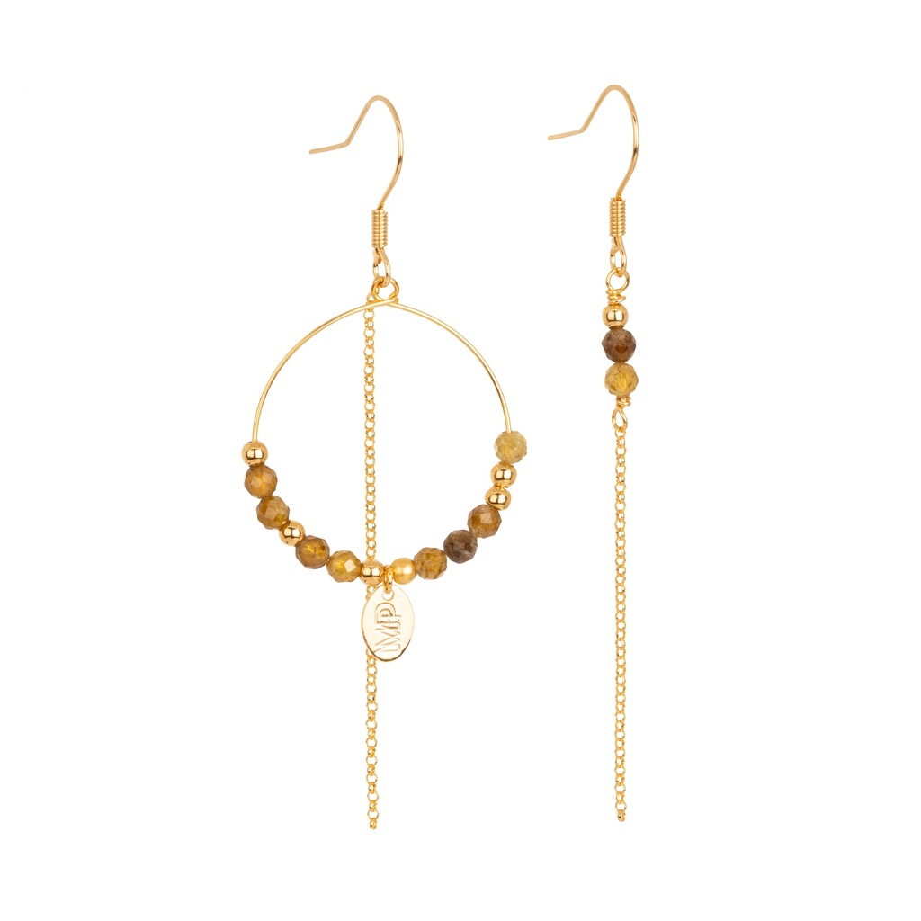 [212.MP-GHK] MP - BOUCLES D'OREILLES | Gold Kaki
