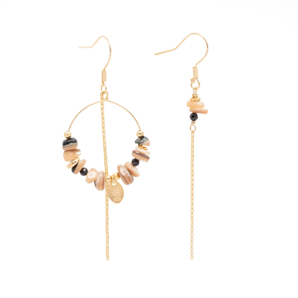 MP - BOUCLES D'OREILLES | Gold Nacre