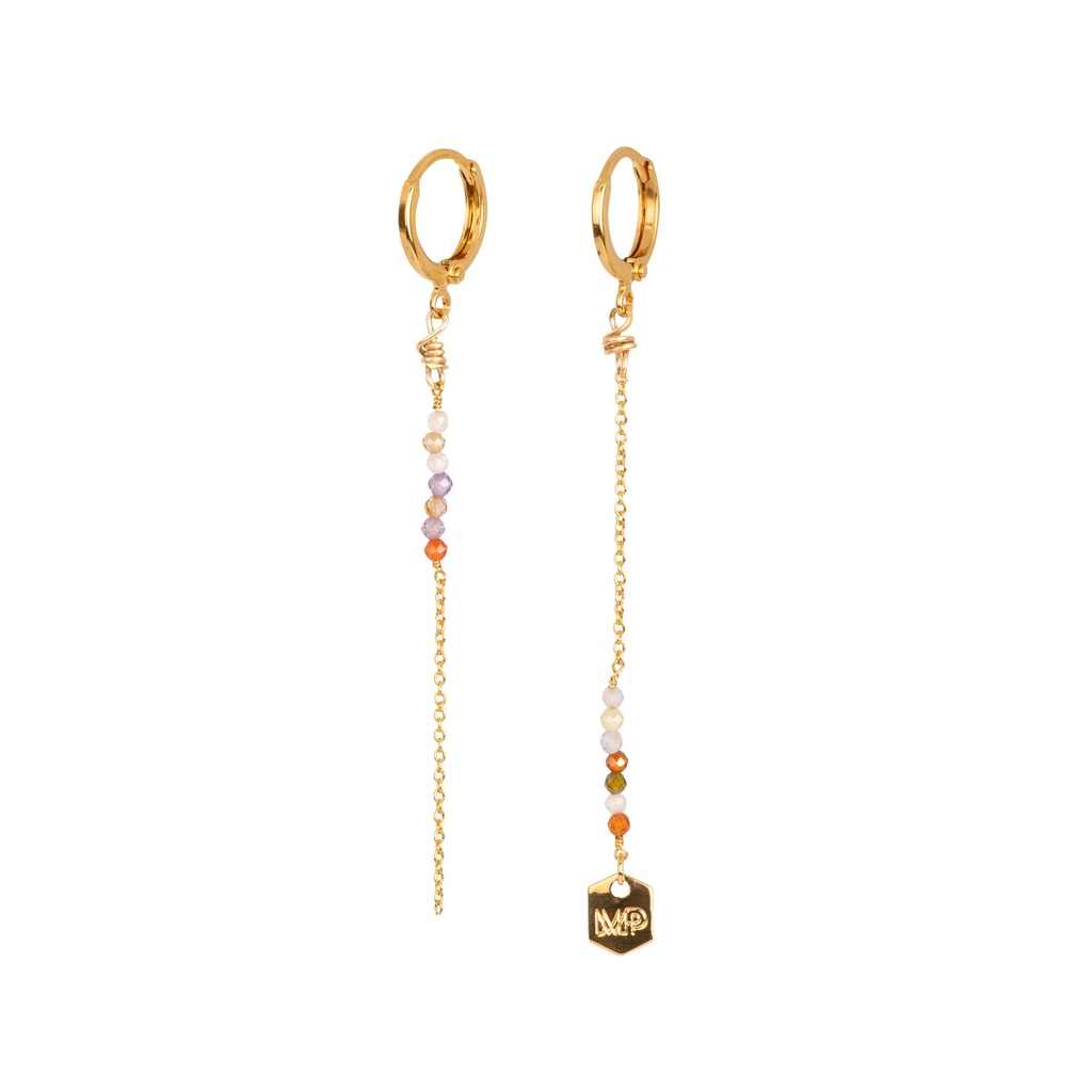 RIVA - BOUCLES D'OREILLES | Gold Zirconium