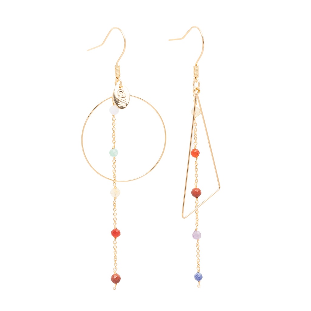 [221.CLOE-GCK] CLOE - BOUCLES D'OREILLES | Gold Multi