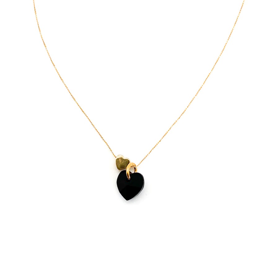 [221.JADOR-N-GB] JADOR - NECKLACE | Gold Black
