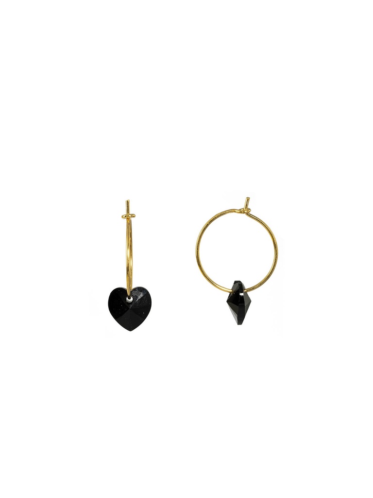 [221.JADORXS-ES-GB] JADORXS - BOUCLES D'OREILLES | Gold Black