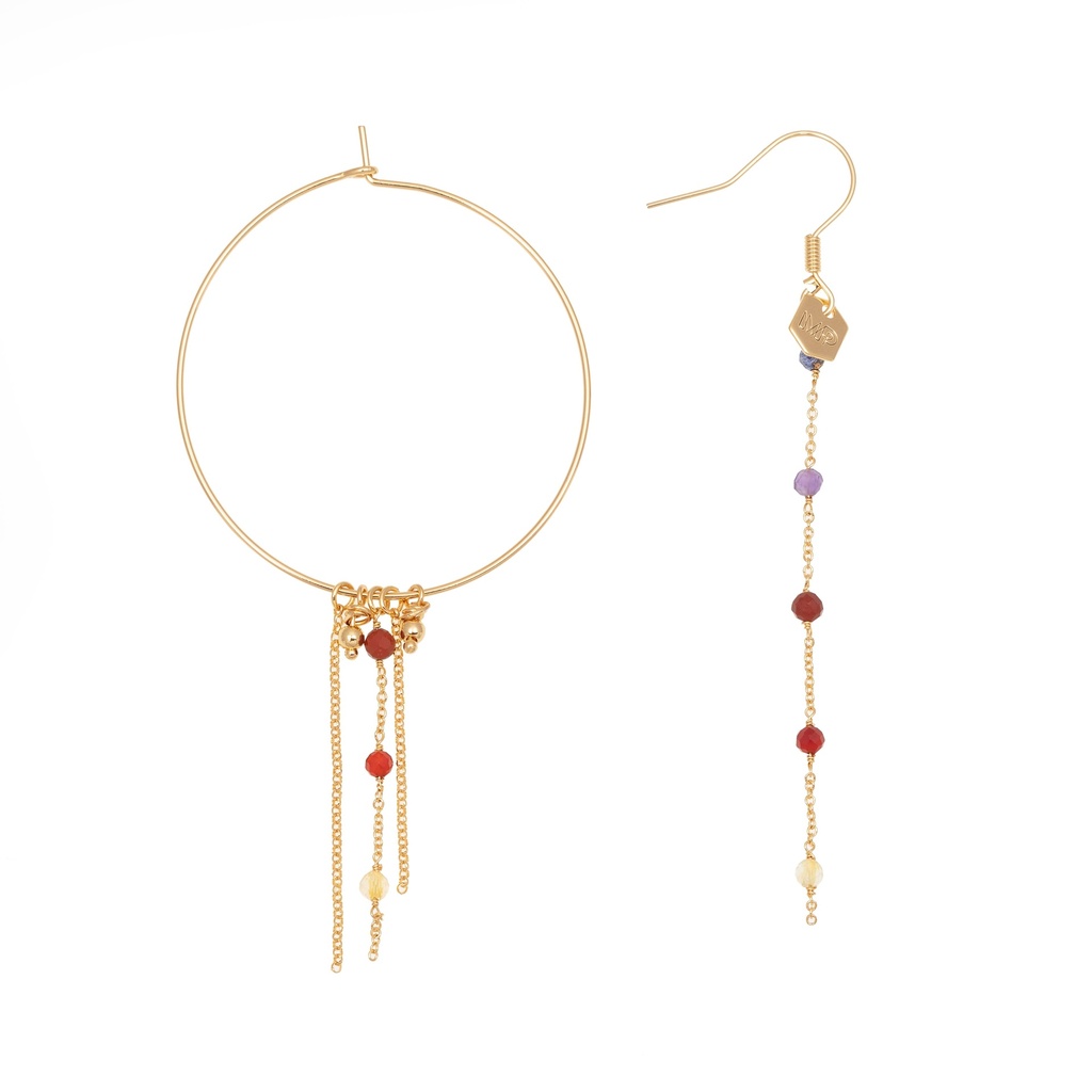 [221.LOU-GCK] LOU - BOUCLES D'OREILLES | Gold Multicolor