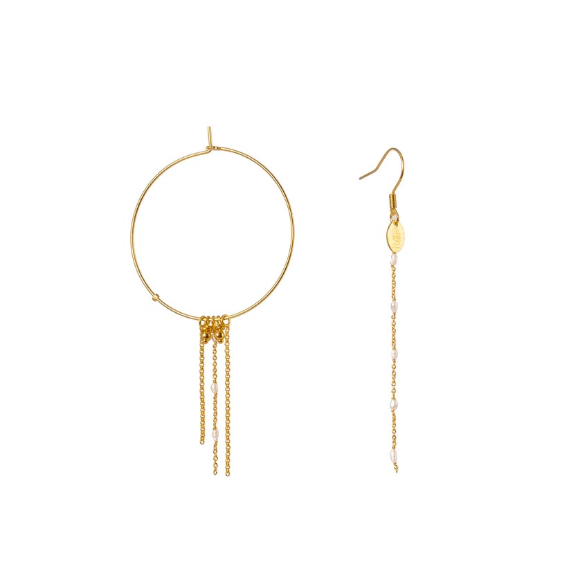 LOU - BOUCLES D'OREILLES | Gold White