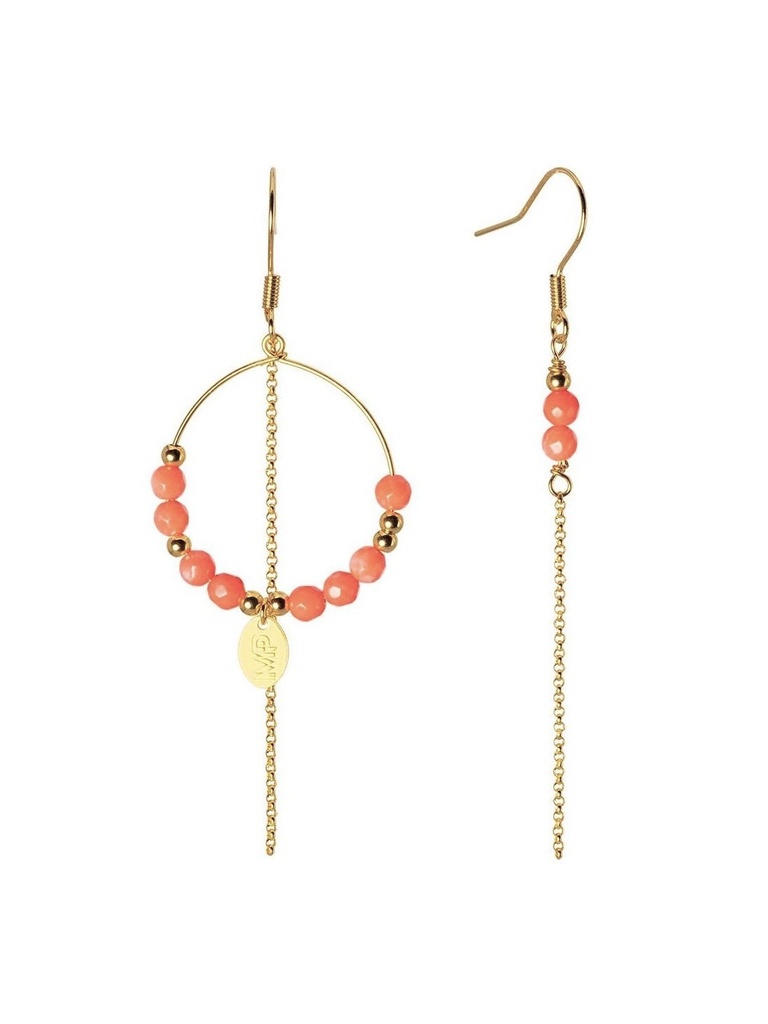 [221.MP-GCORA] MP - BOUCLES D'OREILLES | Gold Corail