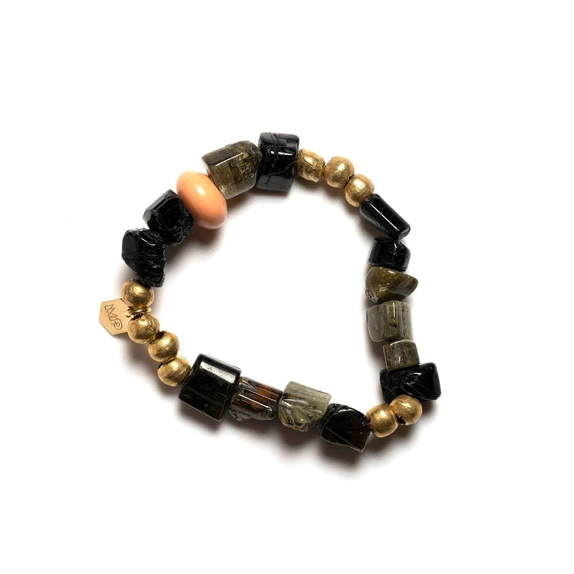 [222.JANE-B-GB] JANE - ARMBAND | Gold Black