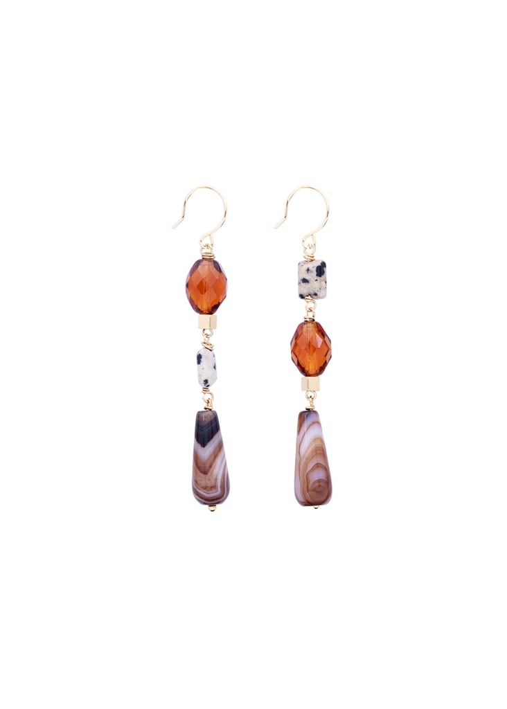 [222.MACHAXL-GBR] MACHAXL - BOUCLES D'OREILLES | Gold Brown