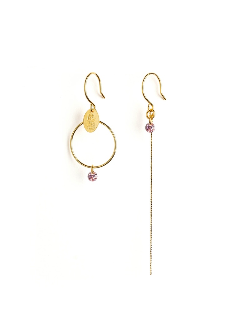 [222.MP10-GP] MP10 - BOUCLES D'OREILLES | Gold Pink
