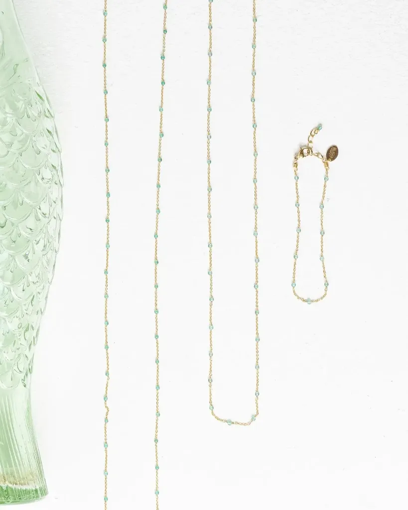 [222.RIVE-B-GGR] RIVE - BRACELET | Gold Green