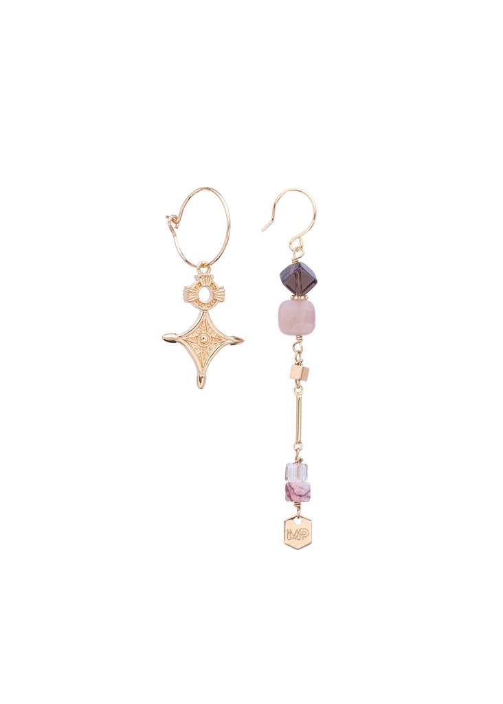 [222.TOTEM-E-GP] TOTEM - EARRINGS | Gold Pink