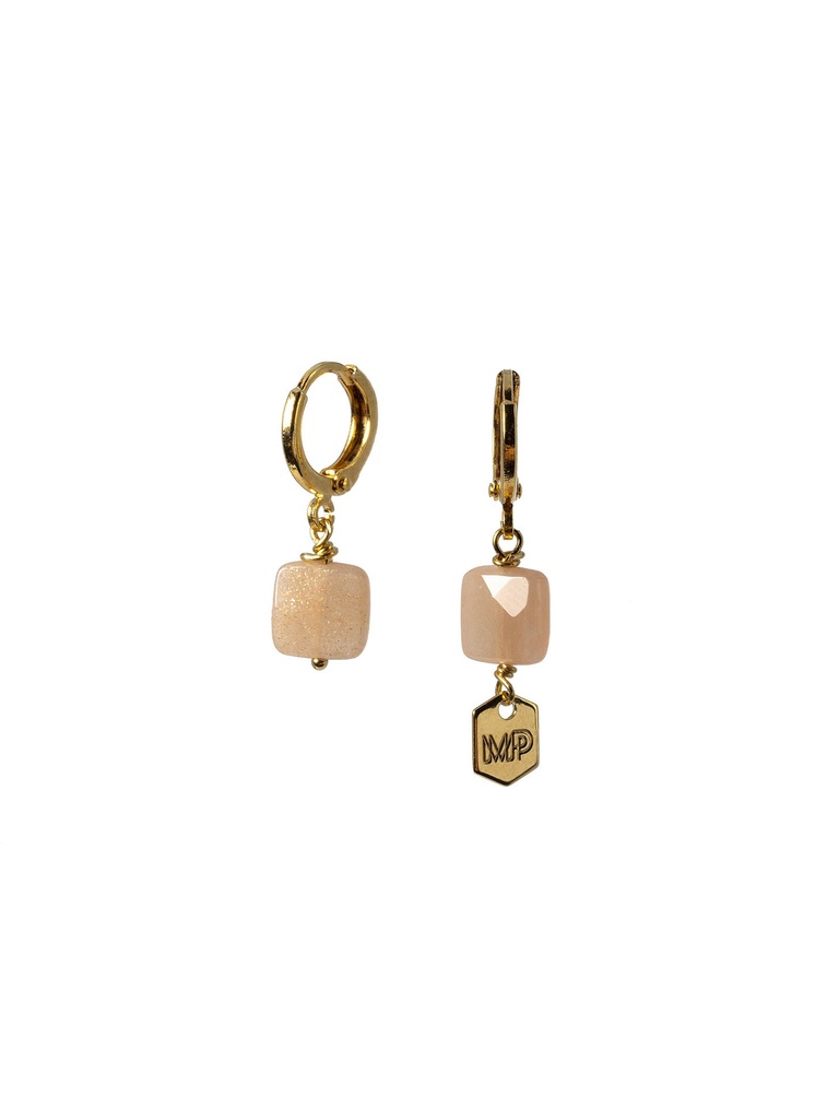 VIRGIL - BOUCLES D'OREILLES | Gold Pink