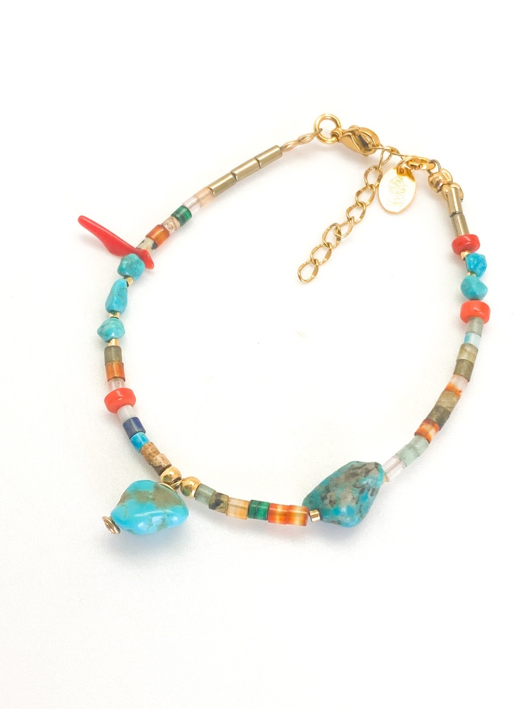 [231.CHILL-B-GR] CHILL - BRACELET | Gold Red