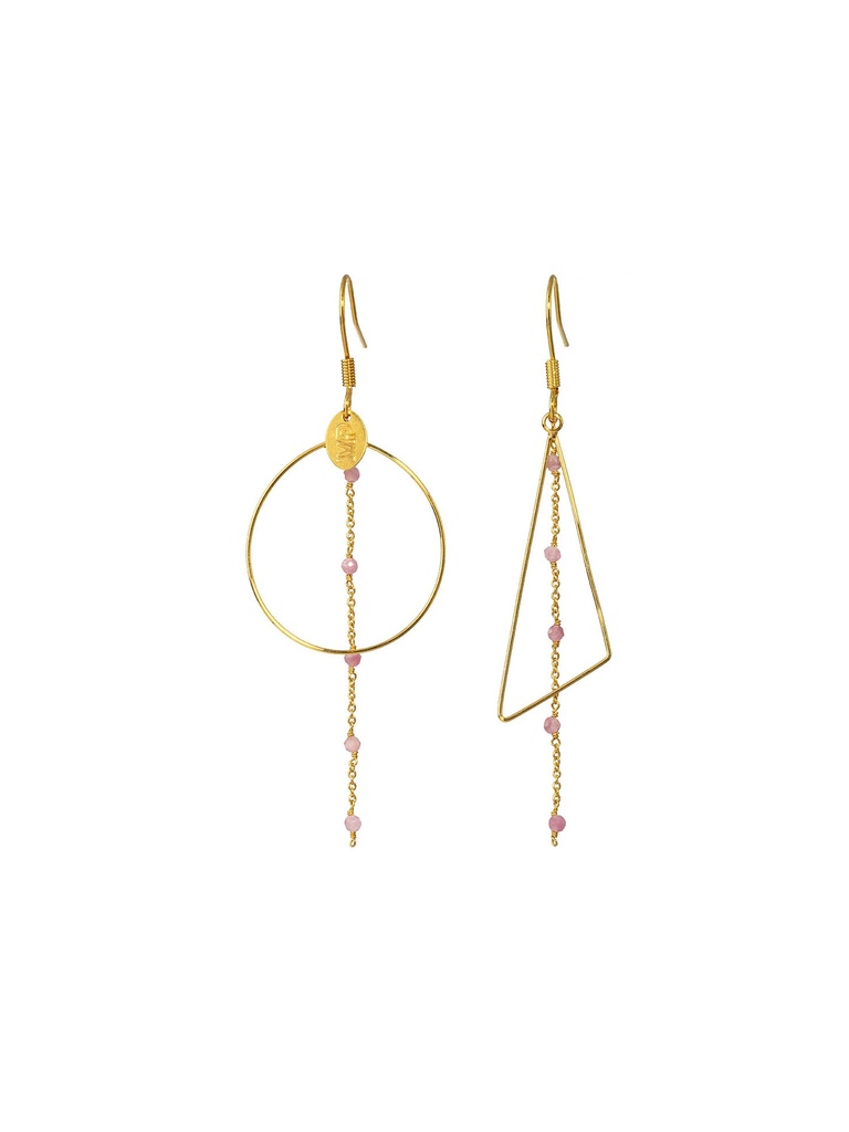 [231.CLOE-GP] CLOE - BOUCLES D'OREILLES | Gold Pink