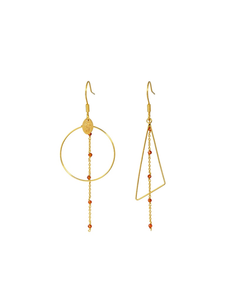 CLOE - OORBELLEN | Gold Terra Cotta