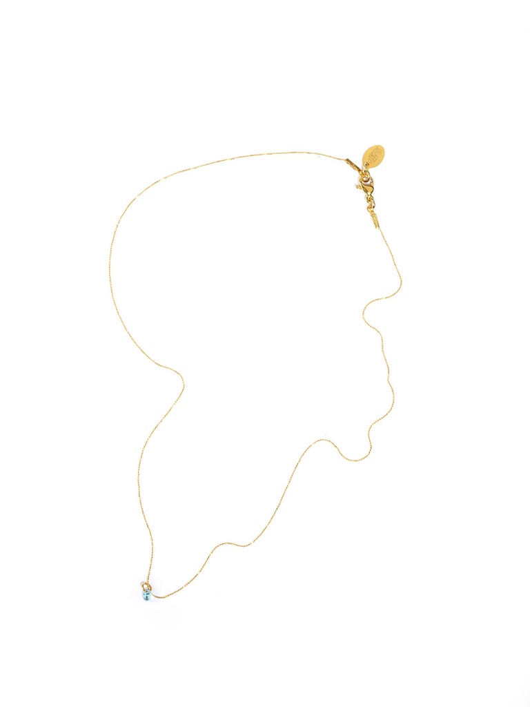 [231.MP10-N-GT] MP10 - NECKLACE | Gold Turquoise