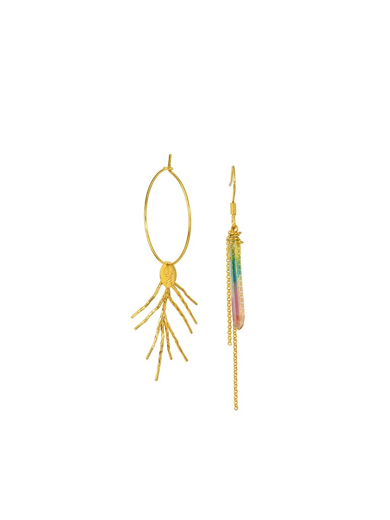 [231.STUDIO23/L-E4] STUDIO - BOUCLES D'OREILLES | Gold Multicolor