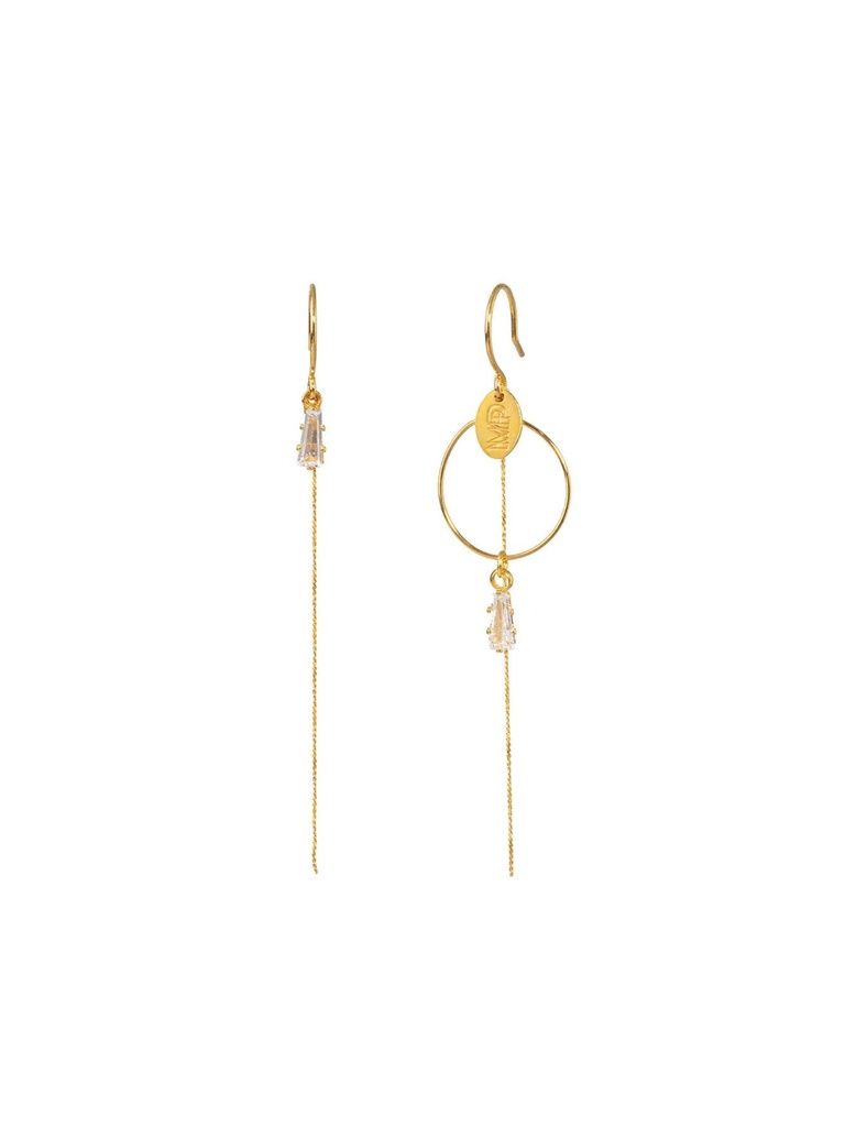 [231.VENUS-E-G] VENUS - BOUCLES D'OREILLES | Gold white