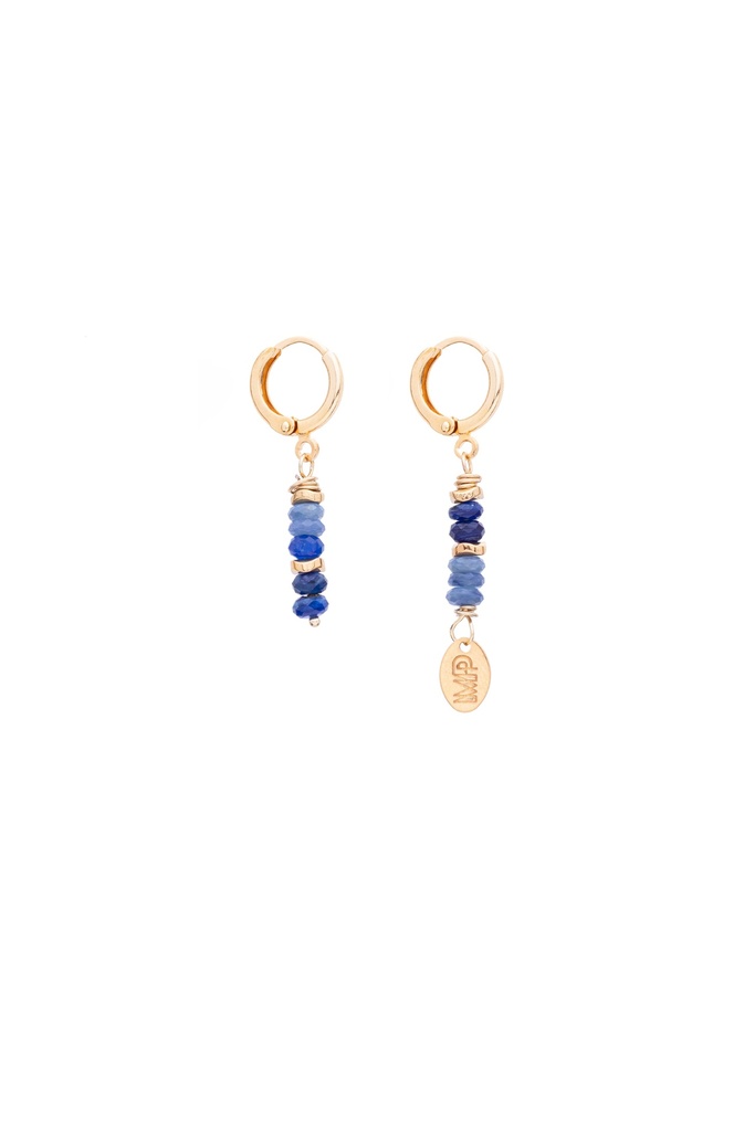 [232.VIRGIL-E-GDBL] VIRGIL - BOUCLES D'OREILLES | Gold Blue