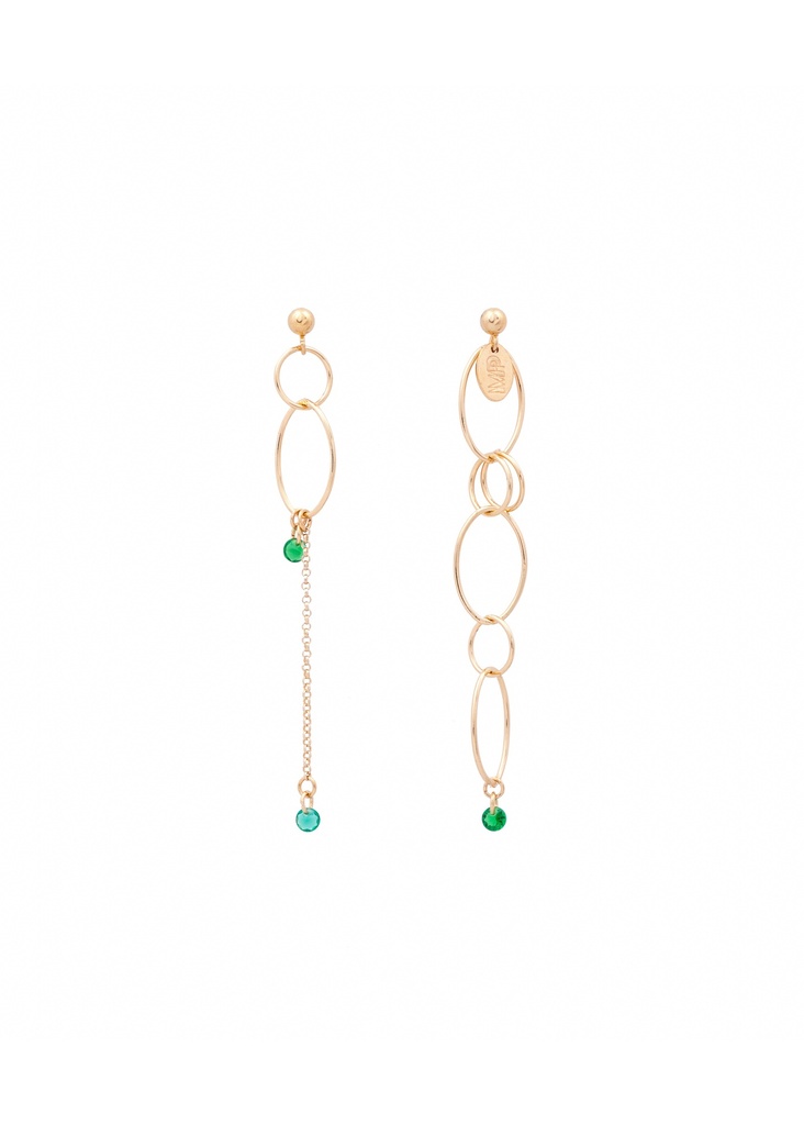 BIRKYN - BOUCLES D'OREILLES | Gold Green