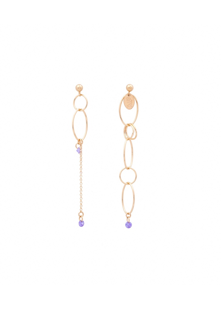 [241.BIRKYN-E-GPU] BIRKYN - BOUCLES D'OREILLES | Gold Purple
