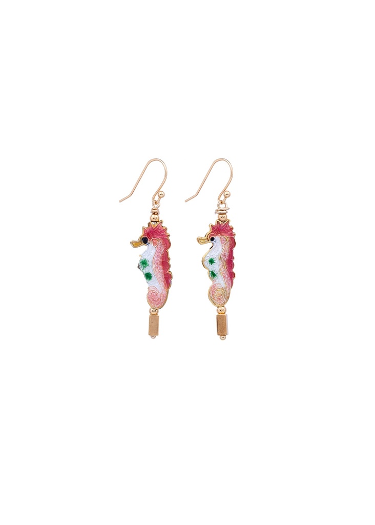 [241.FLOW/H-E-GP] FLOW/H - BOUCLES D'OREILLES | Gold Pink