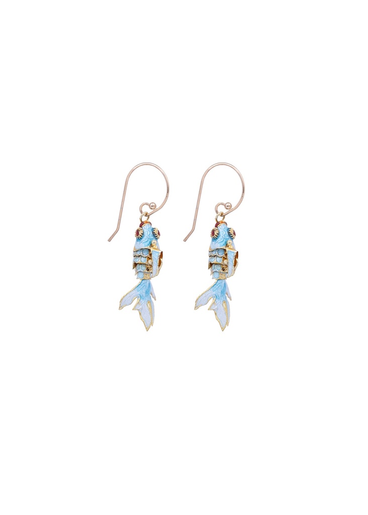 FLOW/P - BOUCLES D'OREILLES | Gold Blue