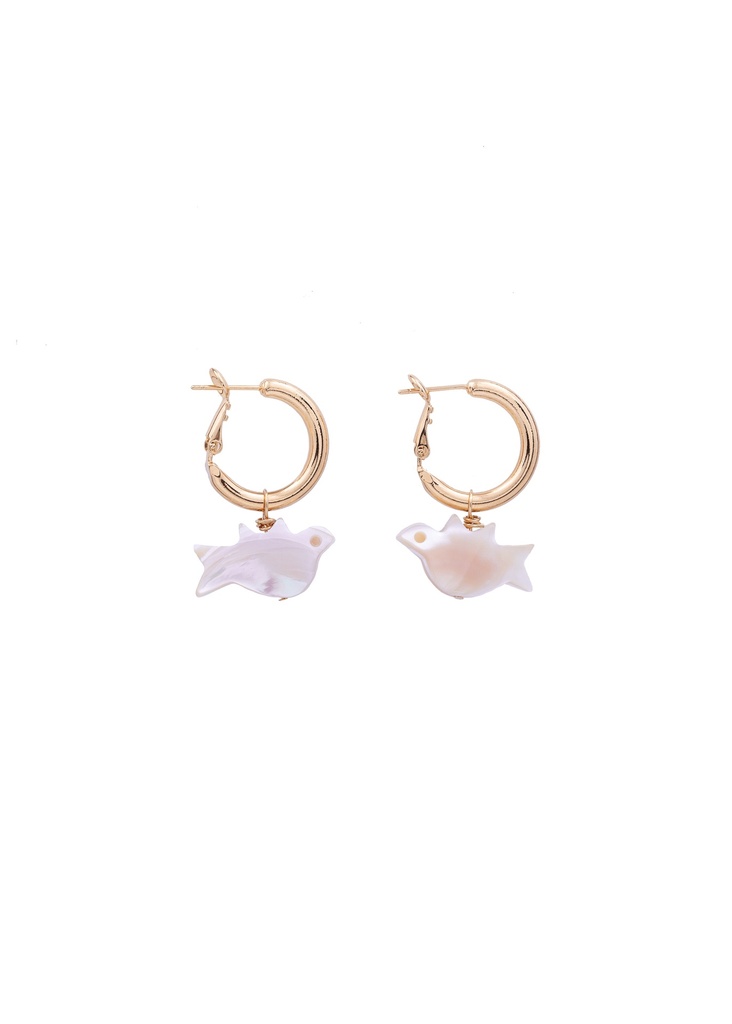 FLY - BOUCLES D'OREILLES | Gold Pearl
